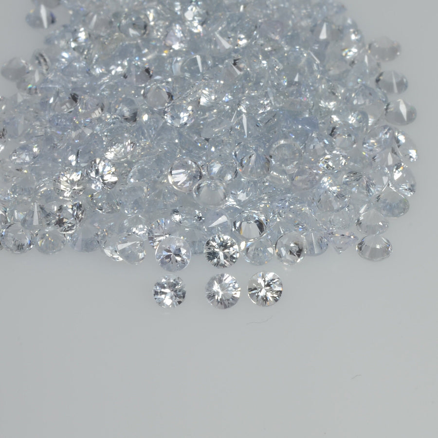 1.5-4.0 mm Natural Whitish Blue Sapphire Loose Cleanish Quality Gemstone Round Diamond Cut