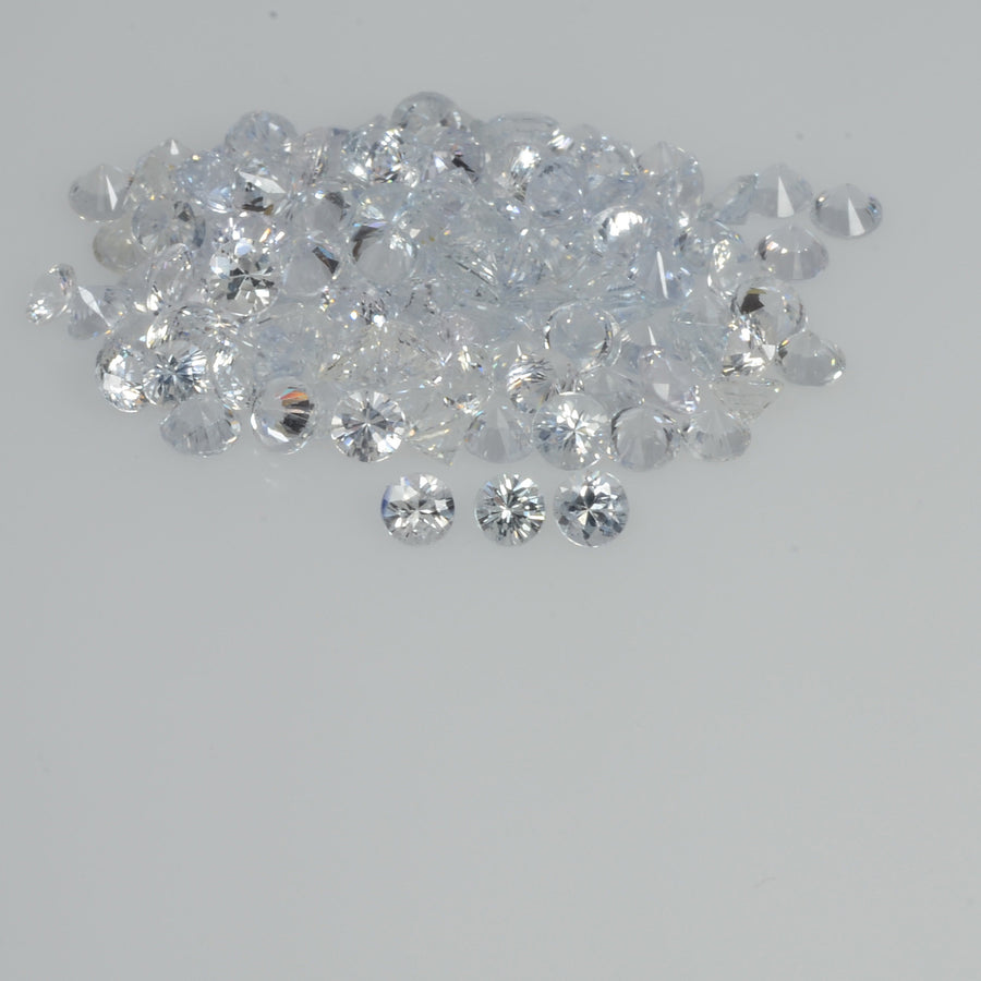 2.5-4.0   mm Natural Whitish Yellow Sapphire Loose Cleanish Quality  Gemstone Round Diamond Cut - Thai Gems Export Ltd.