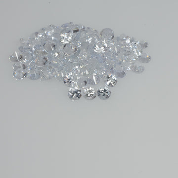 2.5-3.0 mm Natural Whitish Yellow Sapphire Loose Cleanish Quality Gemstone Round Diamond Cut