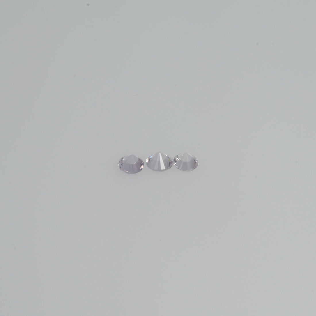 2.5-3.5 mm Natural Whitish Purple Sapphire Loose Cleanish Quality Gemstone Round Diamond Cut