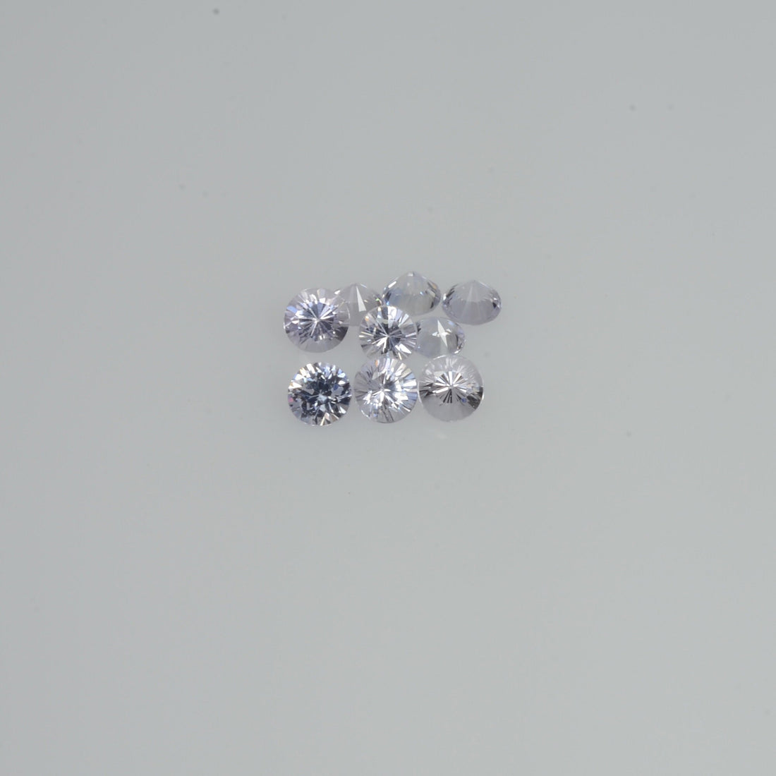 2.5-3.5 mm Natural Whitish Purple Sapphire Loose Cleanish Quality Gemstone Round Diamond Cut