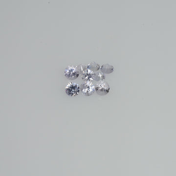 2.5-3.5 mm Natural Whitish Purple Sapphire Loose Cleanish Quality Gemstone Round Diamond Cut