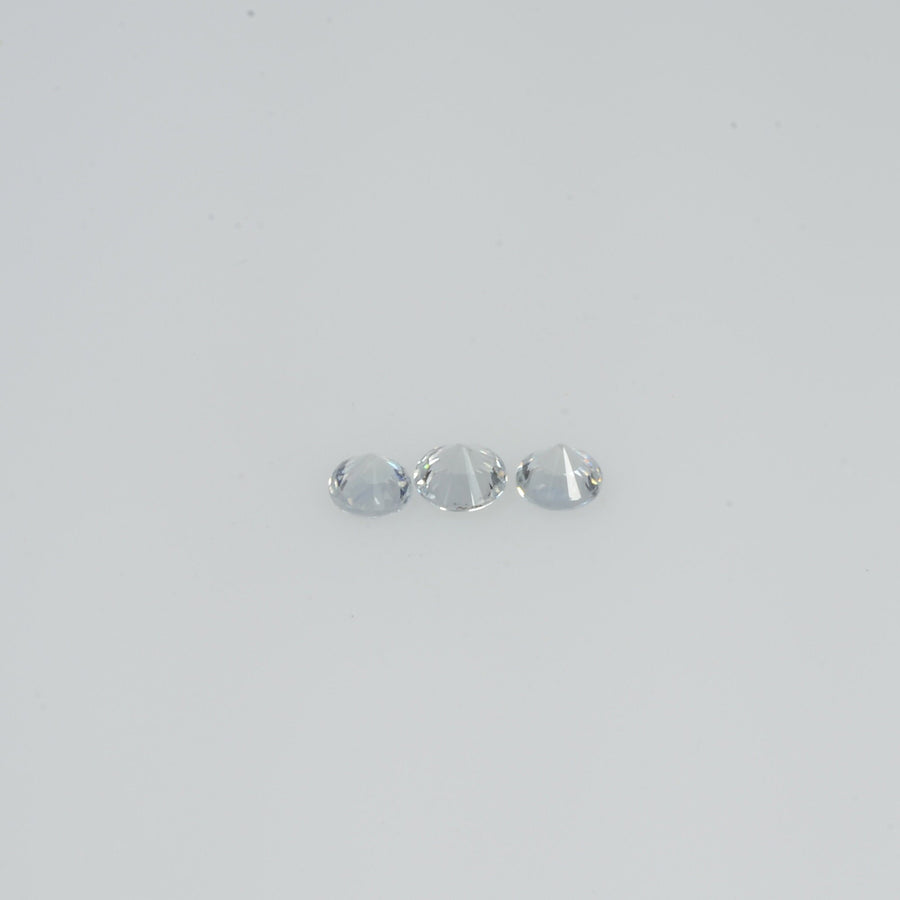 2.5-3.5 mm Natural Greenish White Sapphire Loose Cleanish Quality Gemstone Round Diamond Cut