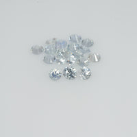 2.5-3.5 mm Natural Greenish White Sapphire Loose Cleanish Quality Gemstone Round Diamond Cut