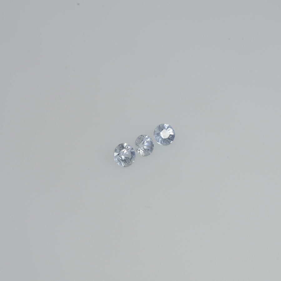 1.5-3.5 mm Natural Bluish White Sapphire Loose Vs Quality Gemstone Round Diamond Cut