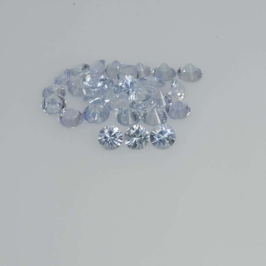 2.5-4.0 mm Natural Bluish White Sapphire Loose Vs Quality Gemstone Round Diamond Cut