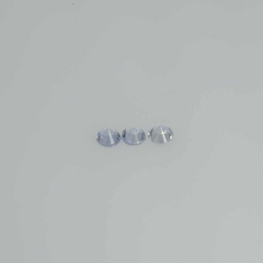 2.5-4.0 mm Natural Bluish White Sapphire Loose Vs Quality Gemstone Round Diamond Cut