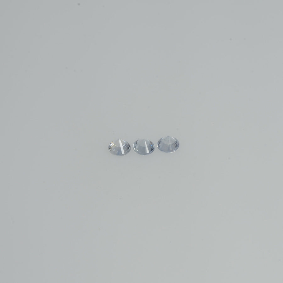 3.5-4.0 mm Natural Bluish White Sapphire Loose Pk Quality Gemstone Round Diamond Cut