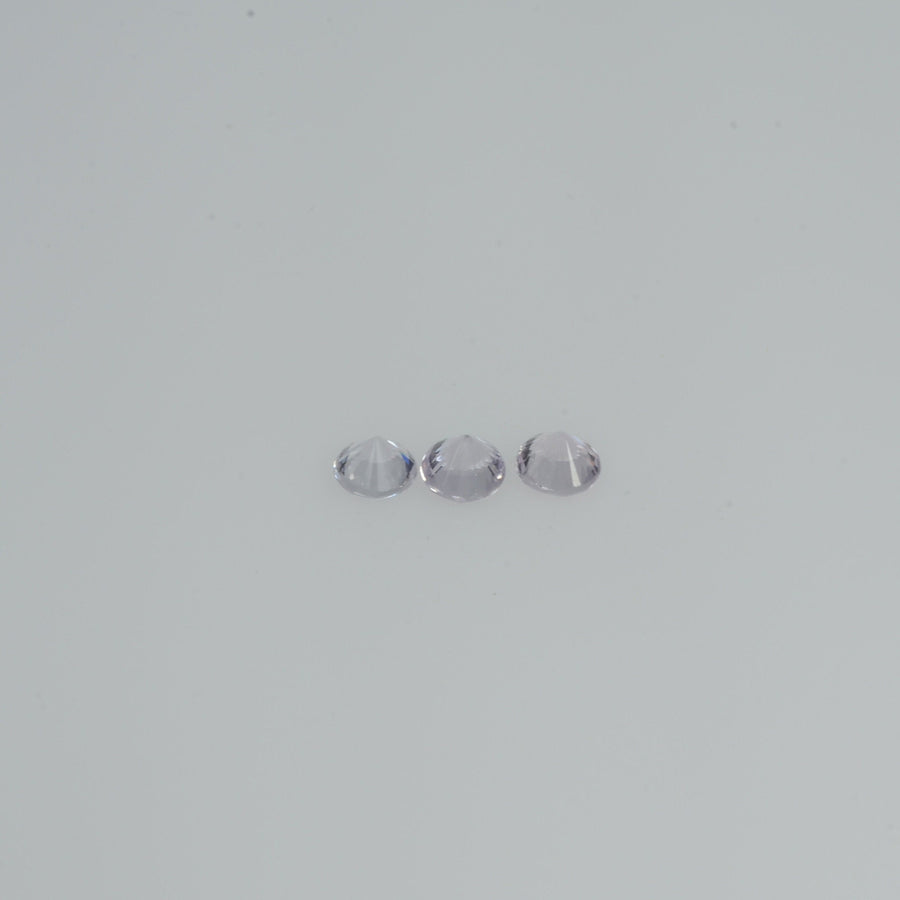 2.0-3.5 mm Natural Purpleish White Sapphire Loose Vs Quality  Gemstone Round Diamond Cut