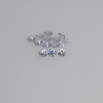 2.5-3.5 mm Natural Purpleish White Sapphire Loose Vs Quality Gemstone Round Diamond Cut