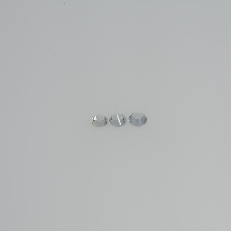 2.5-3.0 mm Natural Yellowish White Sapphire Loose Vs Quality  Gemstone Round Diamond Cut