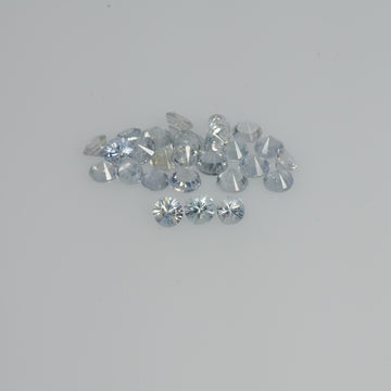 2.5-3.5 mm Natural Yellowish White Sapphire Loose Vs Quality Gemstone Round Diamond Cut