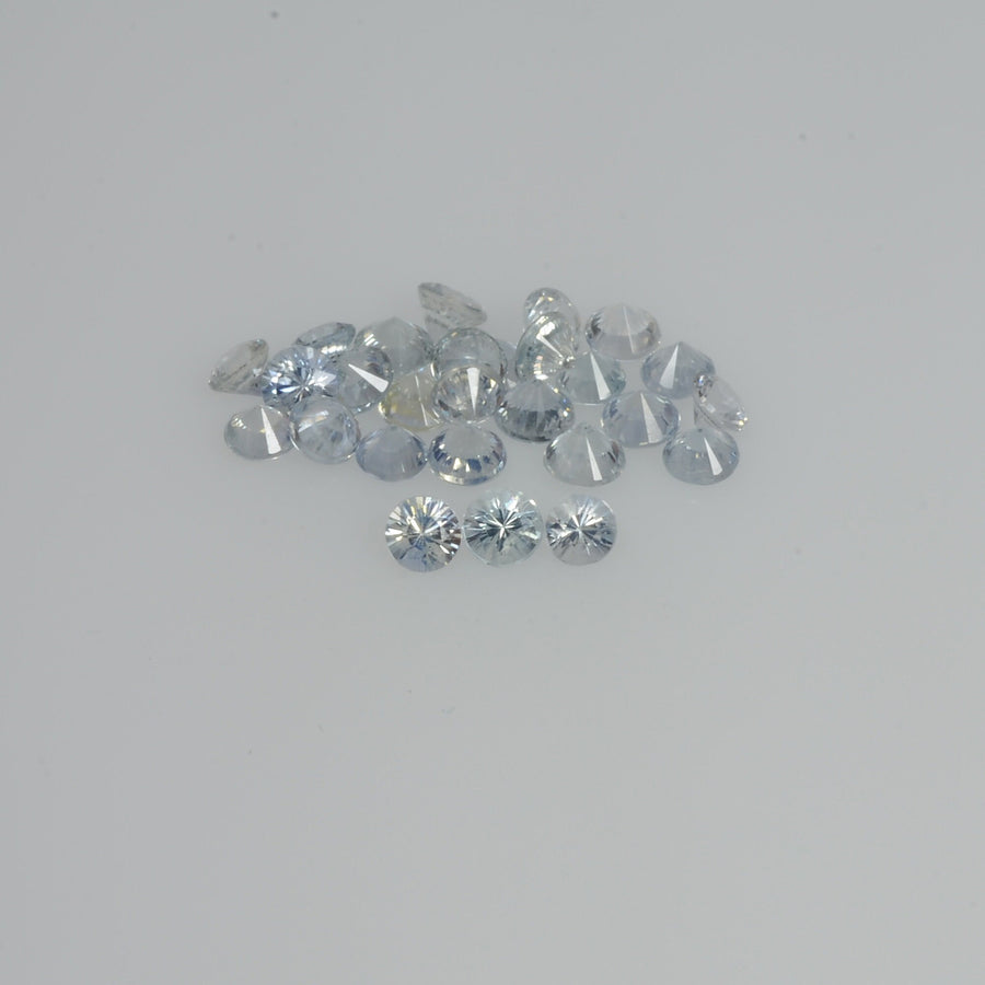 2.5-3.5 mm Natural Yellowish White Sapphire Loose Vs Quality Gemstone Round Diamond Cut