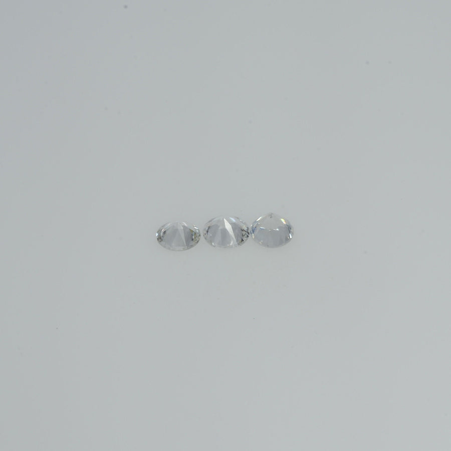 3.0   mm Natural Yellowish white Sapphire Loose Cleanish Quality  Gemstone Round Diamond Cut