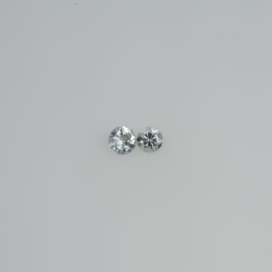 2.0-3.0 mm Natural Yellowish white Sapphire Loose Vs Quality Gemstone Round Diamond Cut