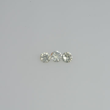2.5-3.00 mm Natural Yellowish white Sapphire Loose Pk Quality  Gemstone Round Diamond Cut - Thai Gems Export Ltd.