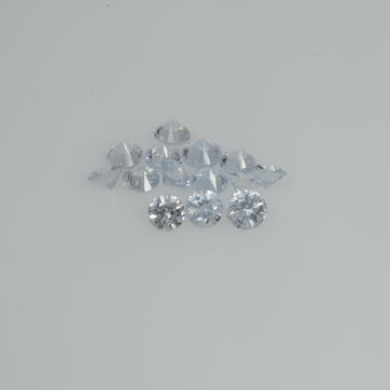2.5-3.0 mm Natural Bluish white Sapphire Loose Pk Quality  Gemstone Round Diamond Cut - Thai Gems Export Ltd.