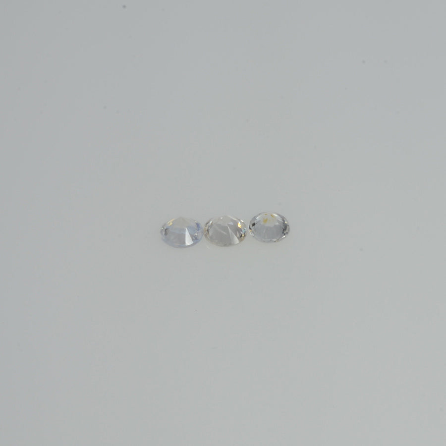 3.0 mm Natural Yellowish white Sapphire Loose Vs Quality  Gemstone Round Diamond Cut
