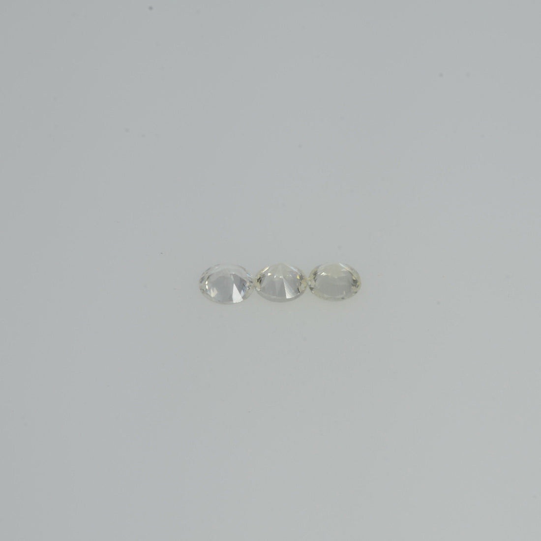 3.0 mm Natural Yellowish white Sapphire Loose Vs Quality  Gemstone Round Diamond Cut