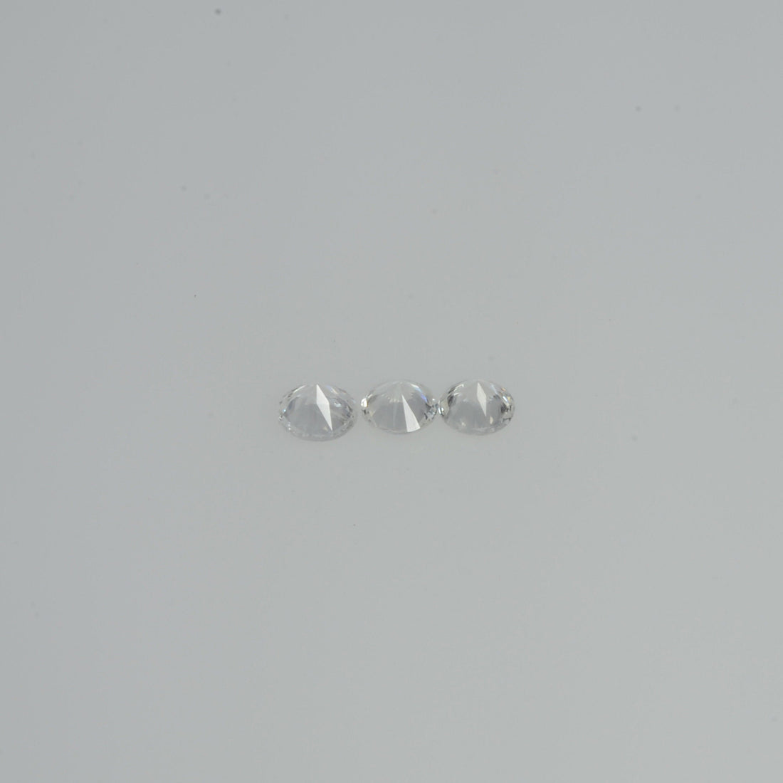 3.0 mm Natural Yellowish white Sapphire Loose Vs Quality  Gemstone Round Diamond Cut
