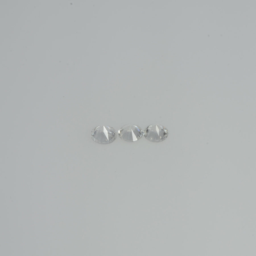 3.0 mm Natural Yellowish white Sapphire Loose Vs Quality  Gemstone Round Diamond Cut