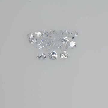 1.5-3.0 mm Natural Yellowish white Sapphire Loose Vs Quality Gemstone Round Diamond Cut