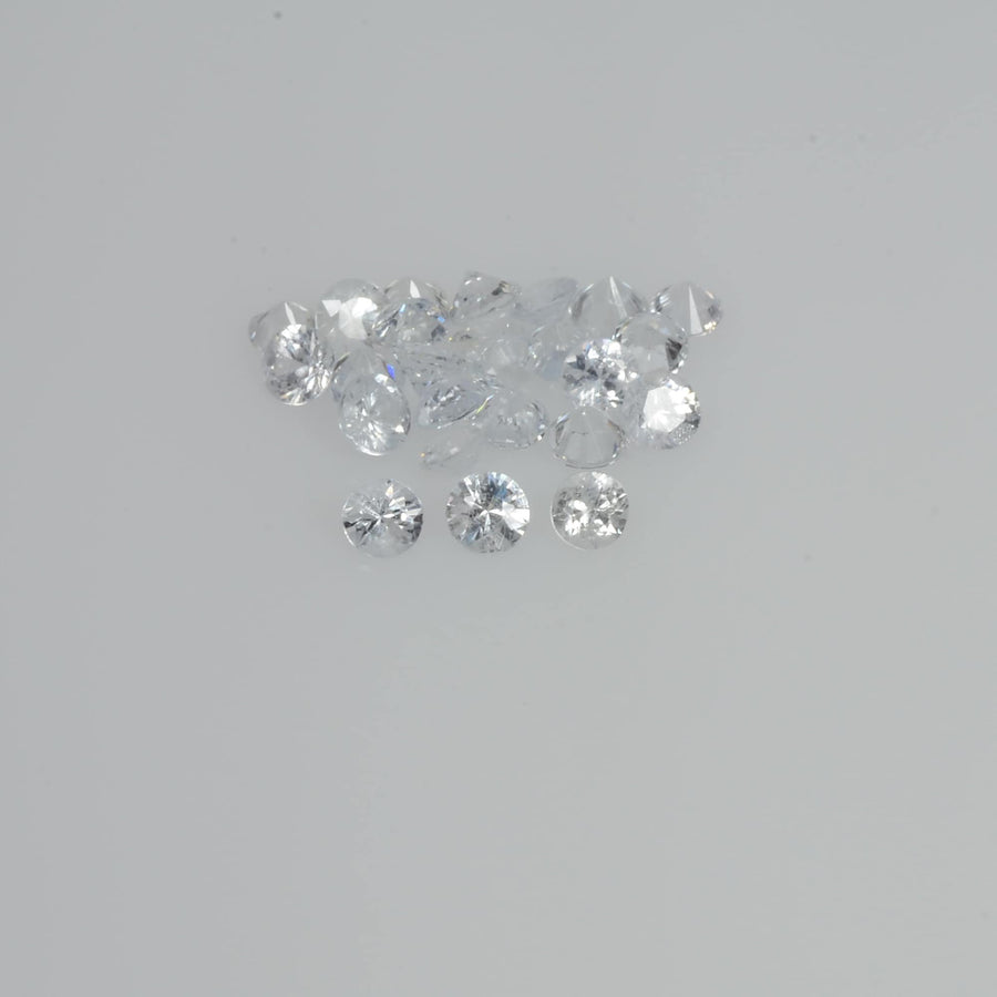 1.5-3.0 mm Natural Yellowish white Sapphire Loose Vs Quality Gemstone Round Diamond Cut
