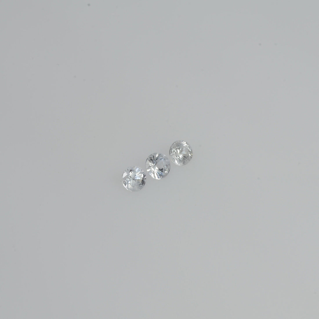 1.5-3.0 mm Natural Yellowish white Sapphire Loose Vs Quality Gemstone Round Diamond Cut