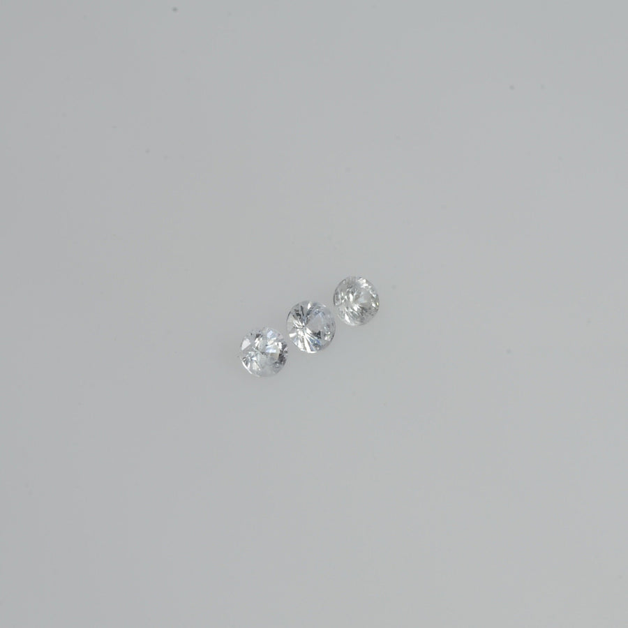 1.5-3.0 mm Natural Yellowish white Sapphire Loose Vs Quality Gemstone Round Diamond Cut