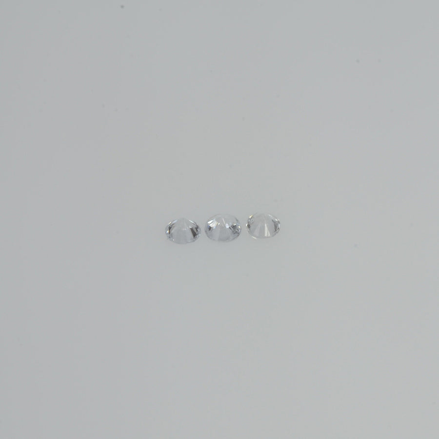1.5-3.0 mm Natural Yellowish white Sapphire Loose Vs Quality Gemstone Round Diamond Cut