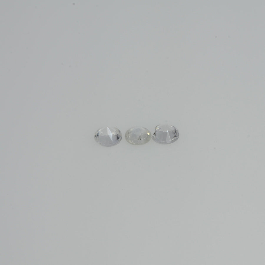 1.5-3.0 mm Natural Yellowish white Sapphire Loose Vs Quality Gemstone Round Diamond Cut
