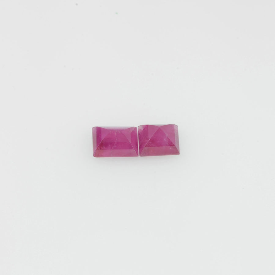 3.7 - 4.0 mm Natural Burma Ruby Loose Gemstone Square Cut