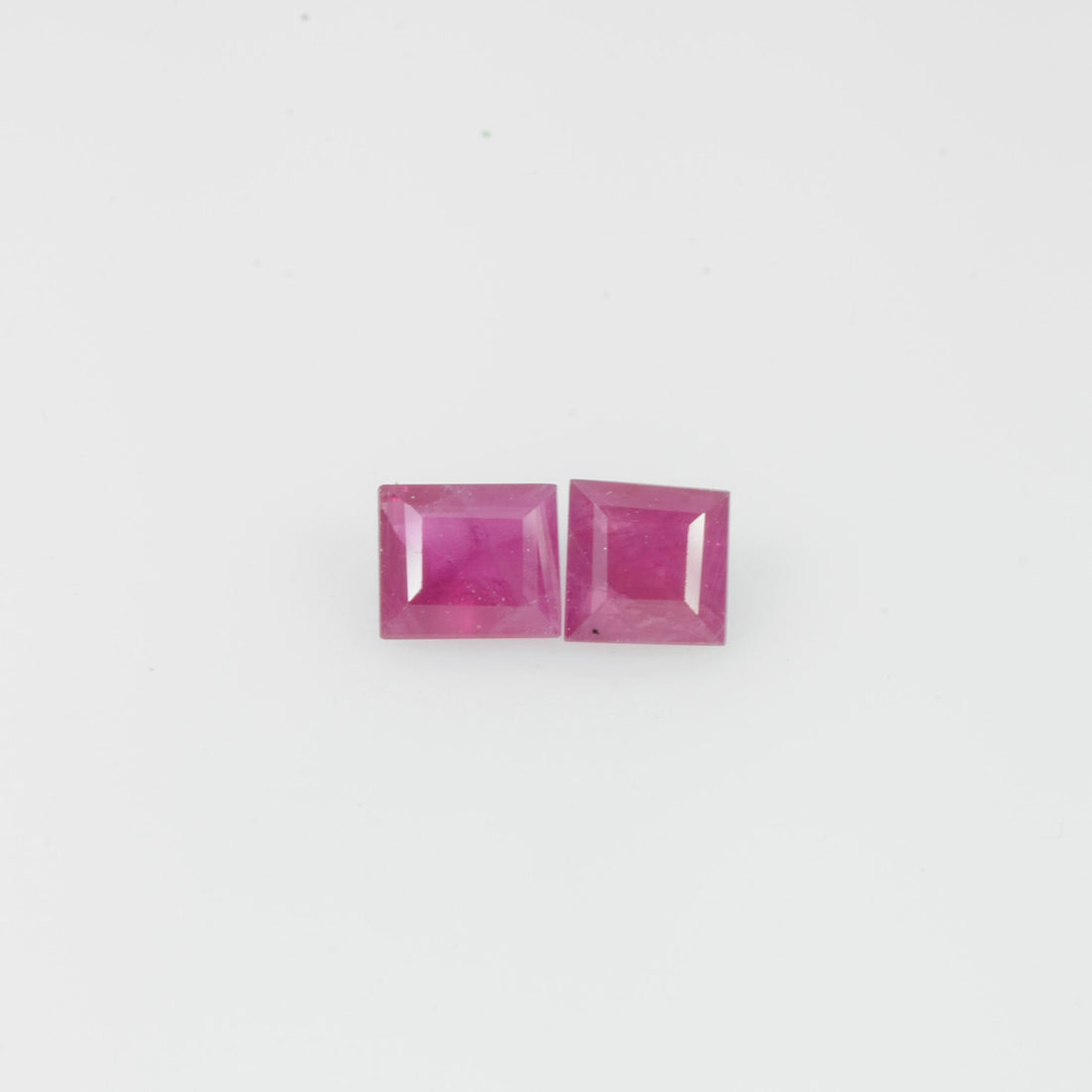 3.7 - 4.0 mm Natural Burma Ruby Loose Gemstone Square Cut