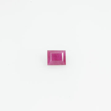 4x3 mm Natural Burma Ruby Loose Gemstone Long Square Cut