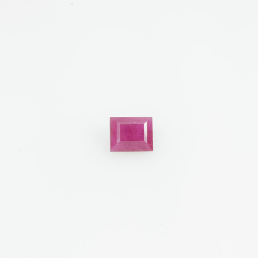 4x3 mm Natural Burma Ruby Loose Gemstone Long Square Cut