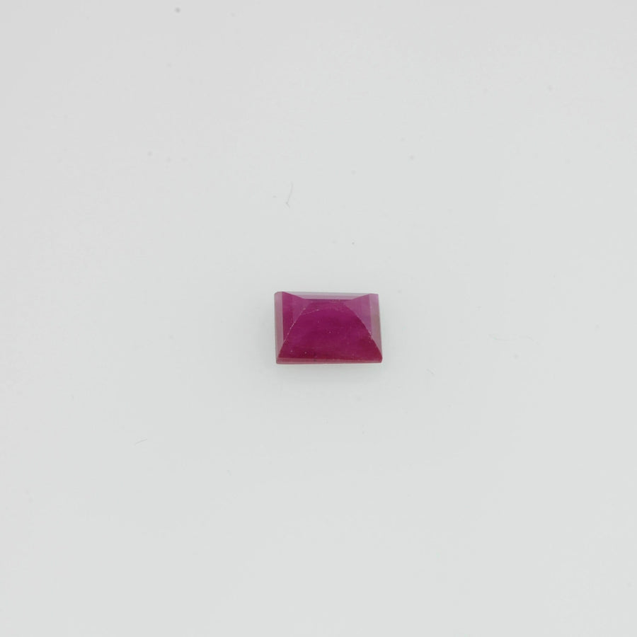 4x3 mm Natural Burma Ruby Loose Gemstone Long Square Cut
