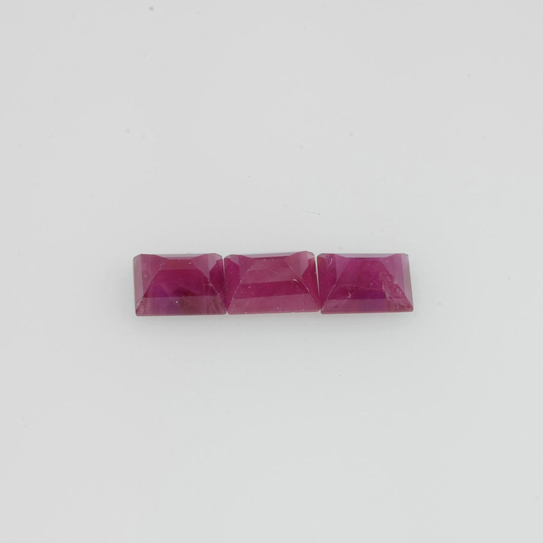4x3 mm Natural Burma Ruby Loose Gemstone Long Square Cut