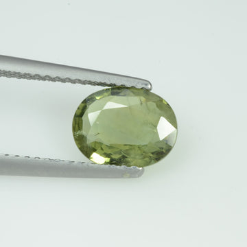 1.55 Cts Natural Green Sapphire Loose Gemstone Oval Cut