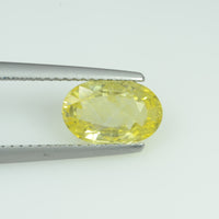 2.09 Cts Natural Yellow Sapphire Loose Gemstone Oval Cut