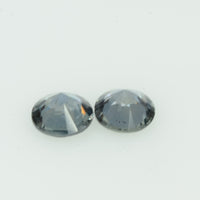 3.8 mm Natural Teal Green Sapphire Loose Pair Gemstone Round Cut