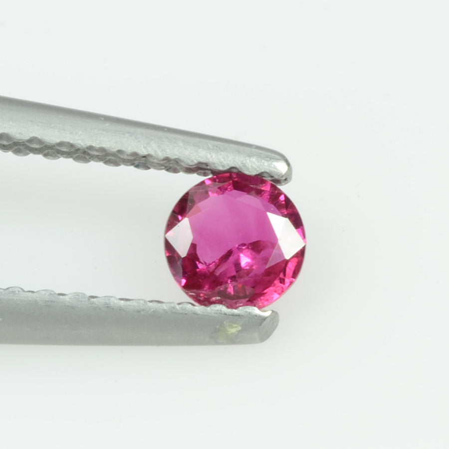 3.8 mm Natural Burma Ruby Loose Gemstone Round Cut