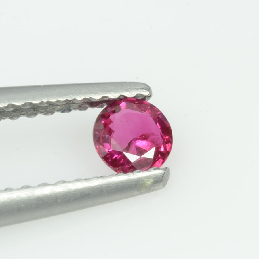 3.8 mm Natural Burma Ruby Loose Gemstone Round Cut