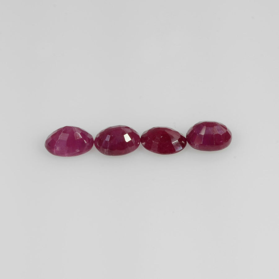 5x4 MM Natural Ruby Loose Gemstone Oval Cut