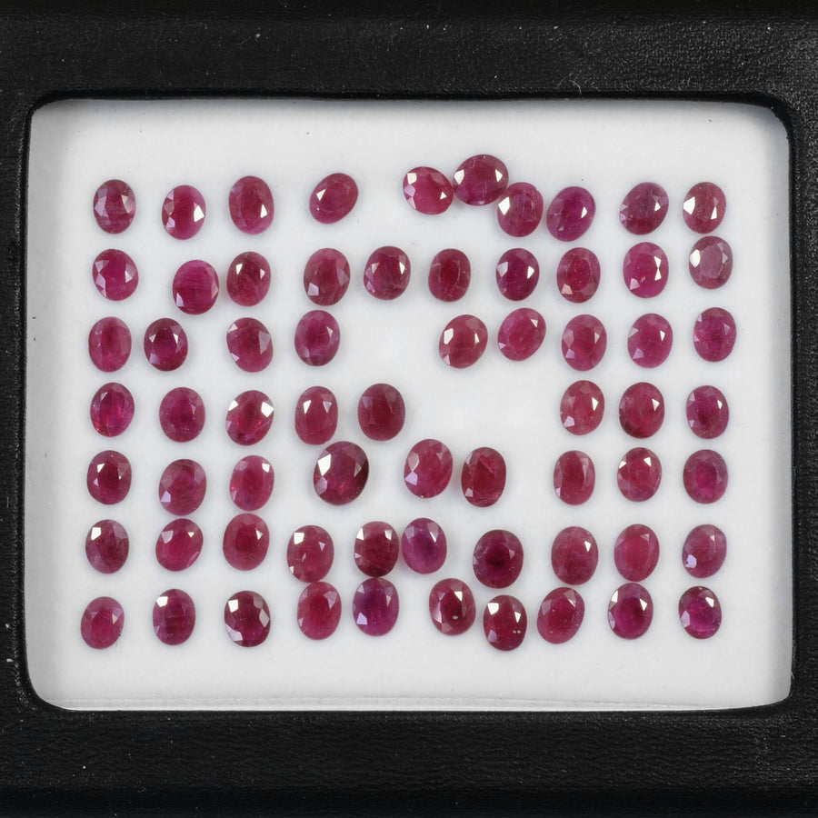 5x4 MM Natural Ruby Loose Gemstone Oval Cut