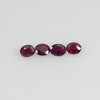 4.5x3.5 MM Natural Ruby Loose Gemstone Oval Cut