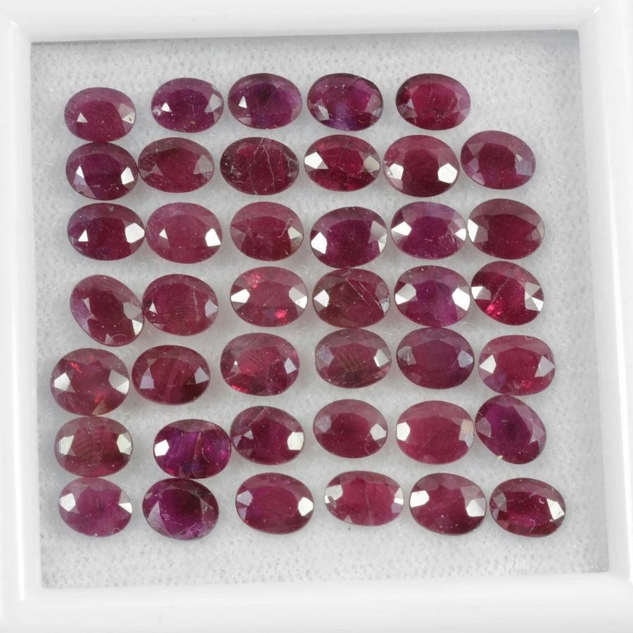 4.5x3.5 MM Natural Ruby Loose Gemstone Oval Cut