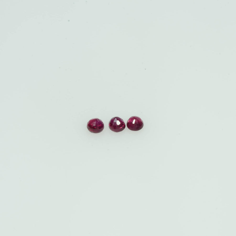 1.2-2.5 mm Natural Ruby Loose Gemstone Round Cut