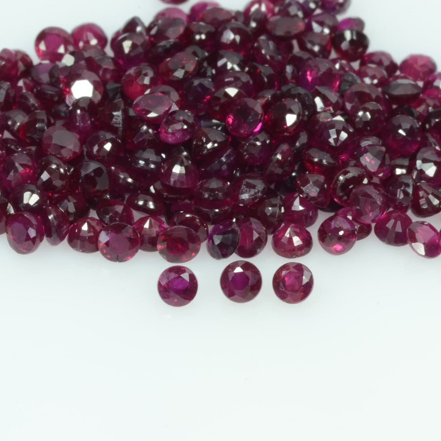 1.2-2.5 mm Natural Ruby Loose Gemstone Round Cut
