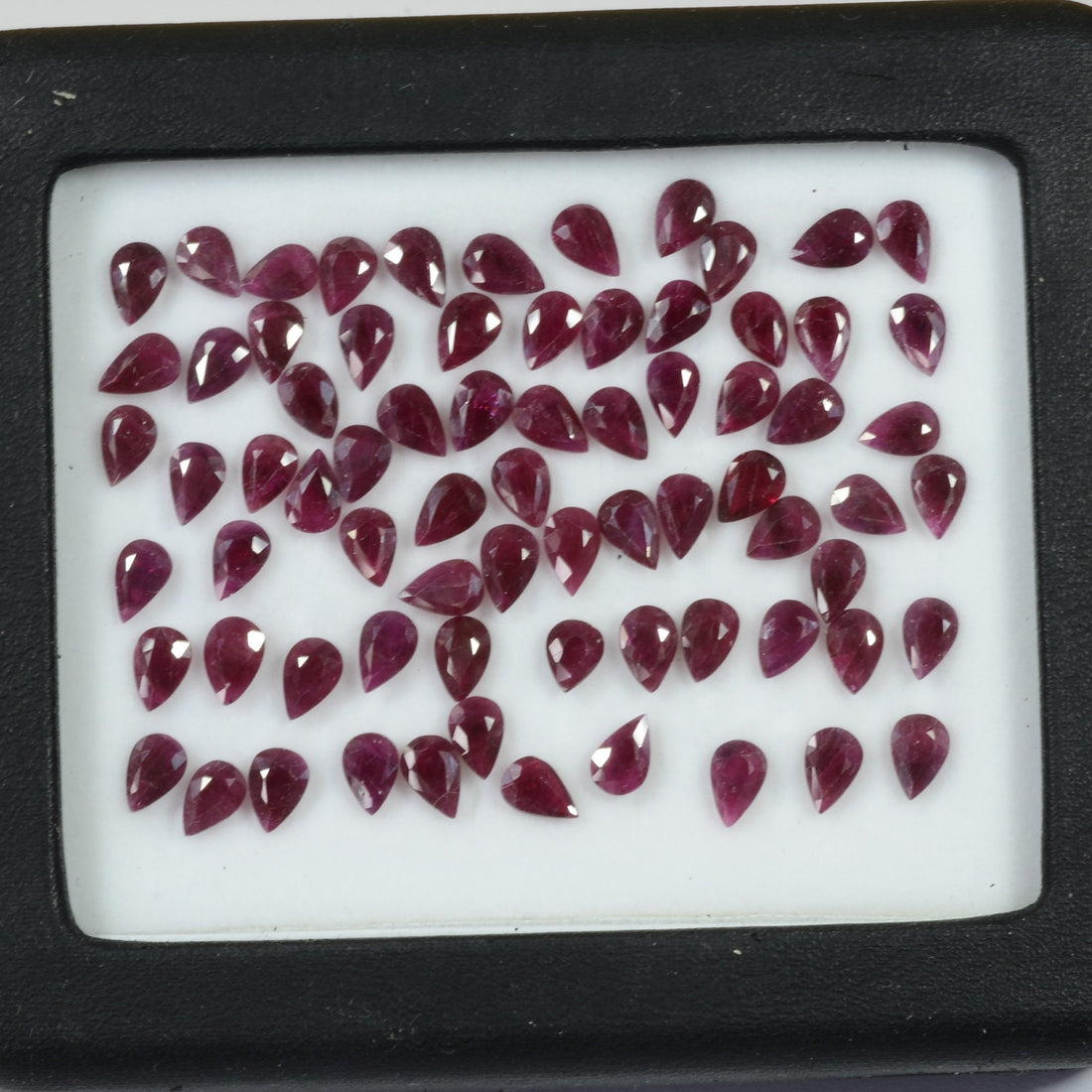 6x4 mm Natural Ruby Loose Gemstone Pear Cut