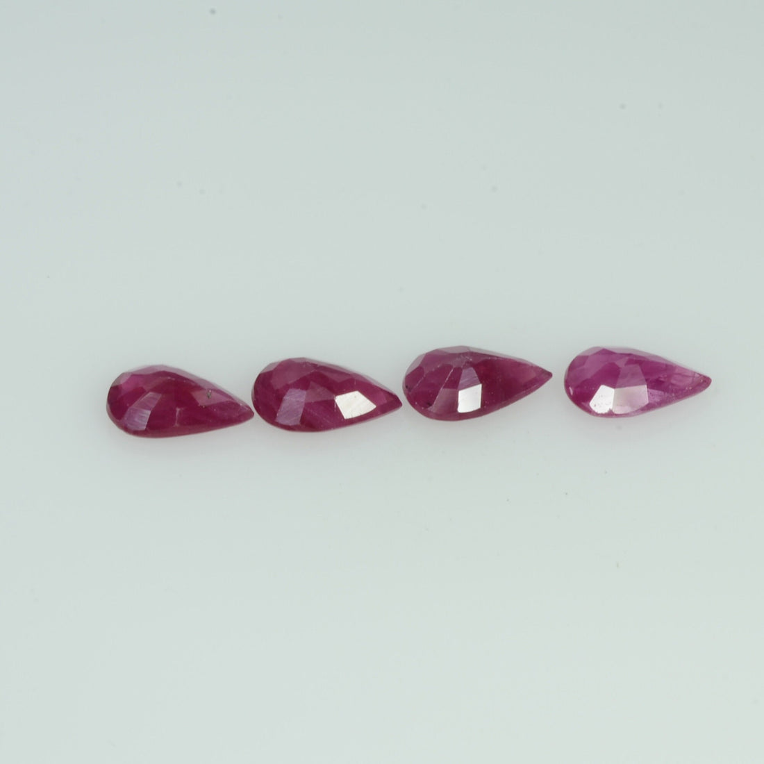 6x4 mm Natural Ruby Loose Gemstone Pear Cut